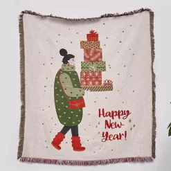 Nordische Weihnachtsdecke – Gemütliche Jacquard-Weihnachtsdecke