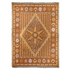 Nordischer Boho-Bettbezug – Stilvolle Jacquard-Bettdecke mit Blumenmuster