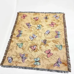 Nordischer Boho-Bettbezug – Stilvolle Jacquard-Bettdecke mit Blumenmuster