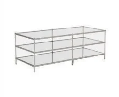 Nordischer Couchtisch aus Glas – Modernes Gold-Silber-Design