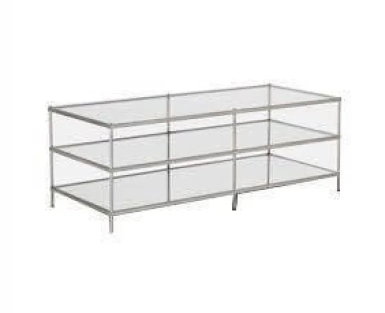 Nordischer Couchtisch aus Glas – Modernes Gold-Silber-Design