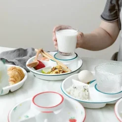 Nordischer Frühstücksteller aus Keramik – Elegantes Ess-Set