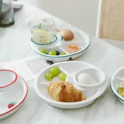 Nordischer Frühstücksteller aus Keramik – Elegantes Ess-Set
