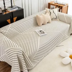 Nordischer gestrickter Sofabezug – weiche, bequeme Überwurfdecke