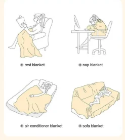 Nordischer gestrickter Sofabezug – weiche, bequeme Überwurfdecke