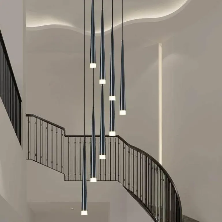 Nordischer LED-Kronleuchter – Elegante lange Downlight-Leuchte