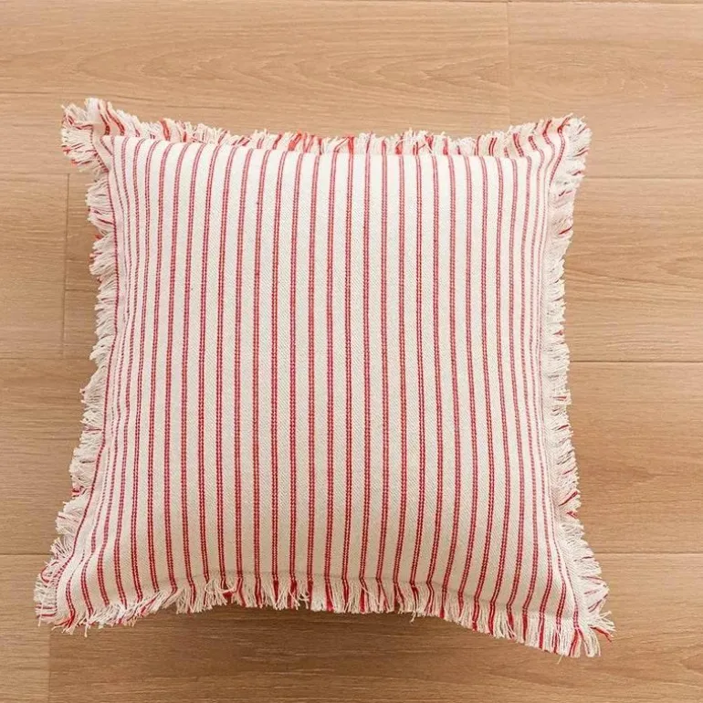 Nordischer rosa geometrischer Kissenbezug - 45x45cm Baumwoll-Canvas-Tufted-Hülle