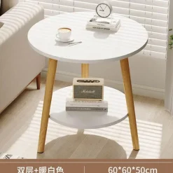 Nordischer runder Couchtisch – Moderne Eleganz für das Wohnzimmer