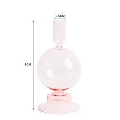 Nordischer stilvoller Kerzenhalter aus Blasenglas