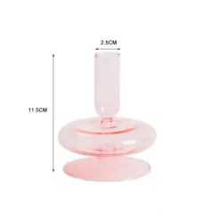 Nordischer stilvoller Kerzenhalter aus Blasenglas