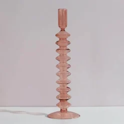 Nordischer stilvoller Kerzenhalter aus Blasenglas