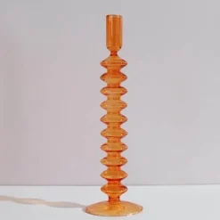 Nordischer stilvoller Kerzenhalter aus Blasenglas