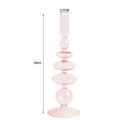 Nordischer stilvoller Kerzenhalter aus Blasenglas