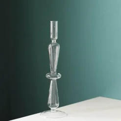 Nordischer stilvoller Kerzenhalter aus Blasenglas