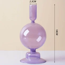Nordischer stilvoller Kerzenhalter aus Blasenglas