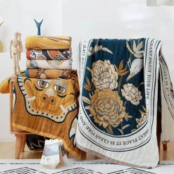 Nordisches Badetuch aus Baumwolle – groß, 80 x 160 cm, weich, schnelltrocknend, ethnischer Boho-Stil