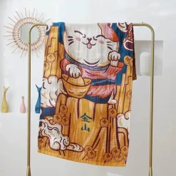 Nordisches Badetuch aus Baumwolle – groß, 80 x 160 cm, weich, schnelltrocknend, ethnischer Boho-Stil