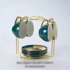 Nordisches Blumentee-Set – Porzellan-Teekanne mit Sieb