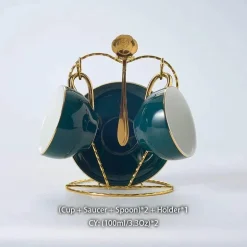 Nordisches Blumentee-Set – Porzellan-Teekanne mit Sieb