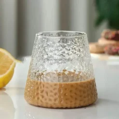 Nordisches Cocktailbecher-Set aus rosa Glas – elegante Saft- und Wassergläser