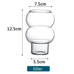 Nordisches Cocktailbecher-Set aus rosa Glas – elegante Saft- und Wassergläser