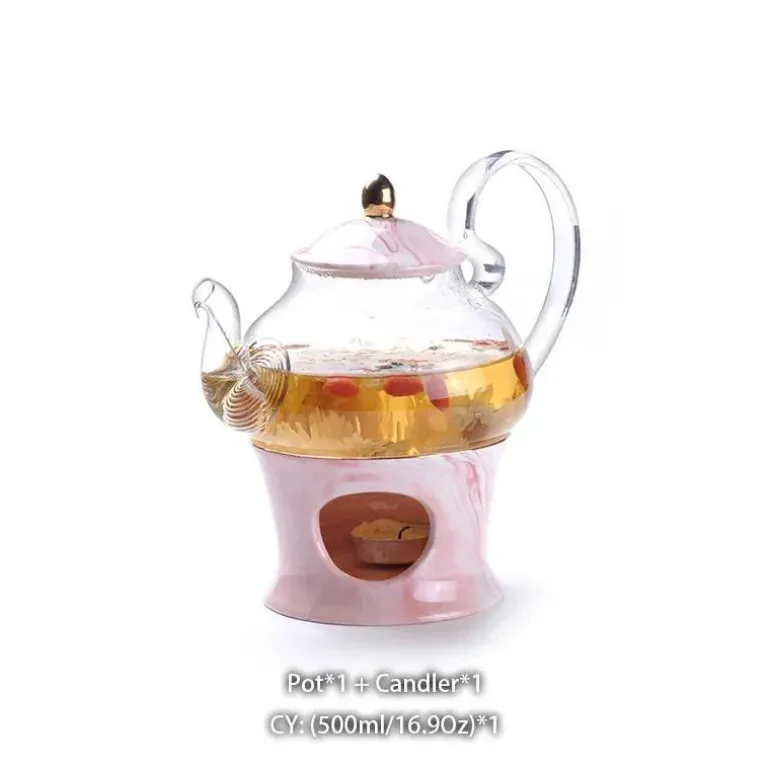 Nordisches Marmor-Teeservice aus Porzellan – elegante Teekanne und Teetassen für Tee und Kaffee