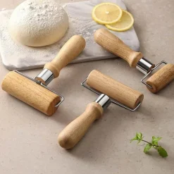 Nudelholz-Set aus Holz – natürliches Backwerkzeug