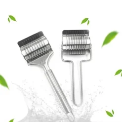 Nudelschneider – Nudelwerkzeug aus Edelstahl mit Knoblauch-Ingwer-Roller