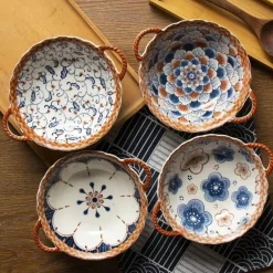 Nudelschüssel aus Keramik mit Griff – mikrowellengeeignet, 700 ml, Küchengeschirr