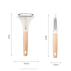 Obst- und Gemüseschäler aus Holz – Klingen aus rostfreiem Stahl