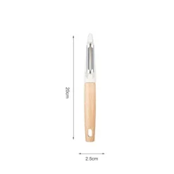 Obst- und Gemüseschäler aus Holz – Klingen aus rostfreiem Stahl