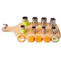 Obst- und Gemüseschneider-Set aus Edelstahl – 8-teilig