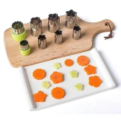 Obst- und Gemüseschneider-Set aus Edelstahl – 8-teilig