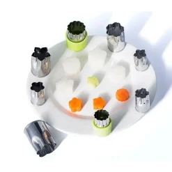 Obst- und Gemüseschneider-Set aus Edelstahl – 8-teilig