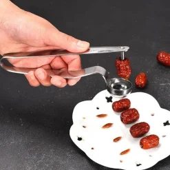 Obstentkerner aus Edelstahl – Werkzeug zum Entfernen von Kirsch-, Oliven- und Dattelkernen