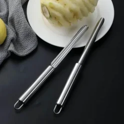 Obstentkerner- und -schneider-Set aus Edelstahl mit rutschfestem Schäler und Schaufel