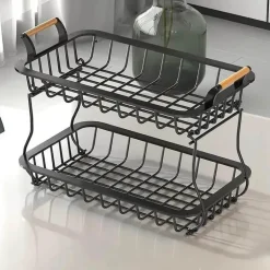 Obstlagerregal - 2-stufiger vertikaler Organizer für frische Produkte