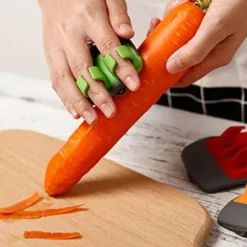 Obstschäler und -schneider aus Edelstahl – Küchengerät mit Doppelfingerschneider