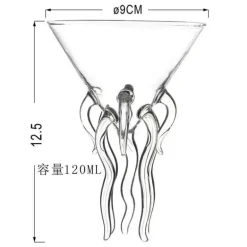Octopus Cocktailglas-Set – Dekorative Kelche für Partys und Bars