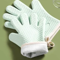 Ofenhandschuhe aus Silikon – isolierte Backhandschuhe mit Verbrühungsschutz