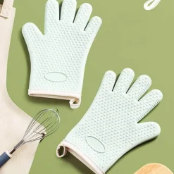 Ofenhandschuhe aus Silikon – isolierte Backhandschuhe mit Verbrühungsschutz