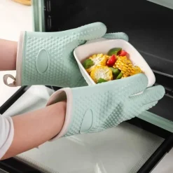 Ofenhandschuhe aus Silikon – isolierte Backhandschuhe mit Verbrühungsschutz