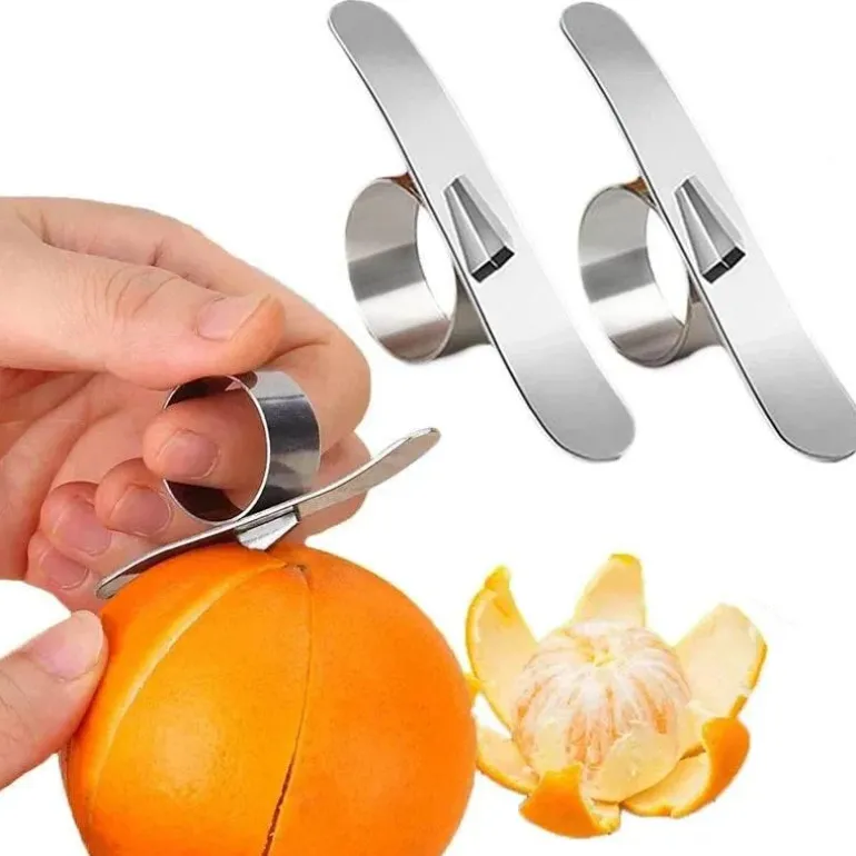Orangenschäler aus Edelstahl – einfaches Werkzeug zum Schneiden von Fingerfrüchten