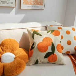 Oranger Kissenbezug - Dekorative Kissenhülle