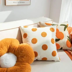 Oranger Kissenbezug - Dekorative Kissenhülle