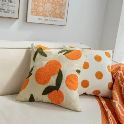 Oranger Kissenbezug - Dekorative Kissenhülle