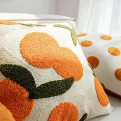 Oranger Kissenbezug - Dekorative Kissenhülle