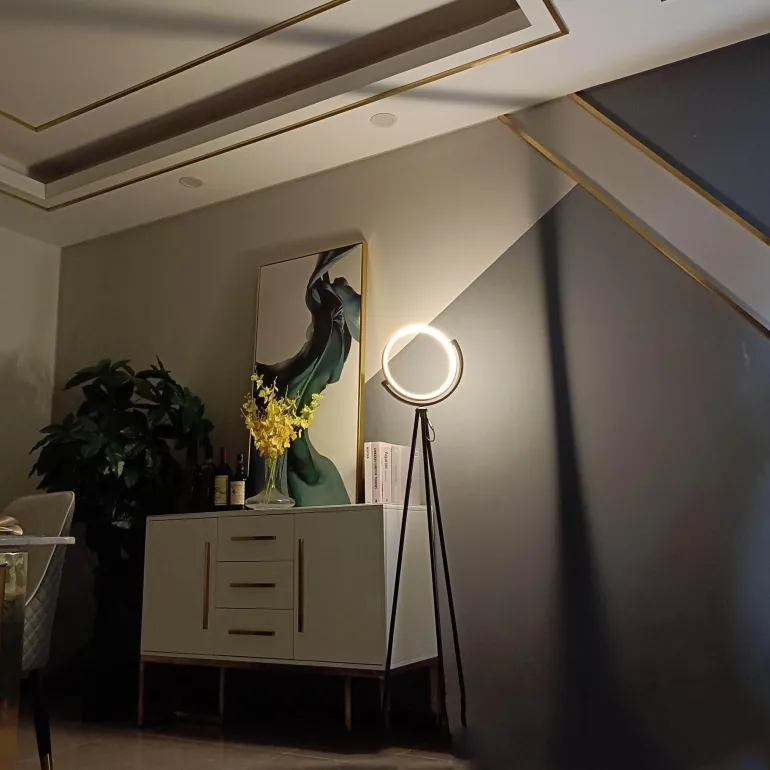 Orbital Grace Floor Lamp - Modern Adjustable Lighting