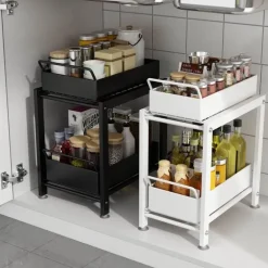 Organizer unter der Spüle – Mehrschichtige Schrankregalaufbewahrung