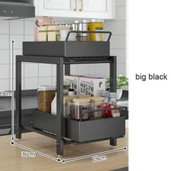 Organizer unter der Spüle – Mehrschichtige Schrankregalaufbewahrung